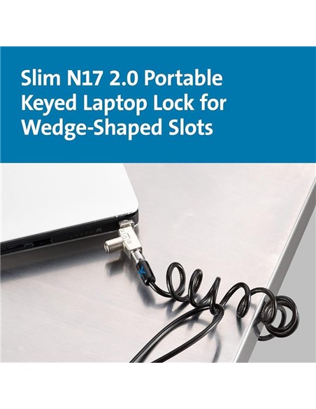 CABLE SEGURIDAD KENSINGTON PORTATIL WEDGE CON LLAV