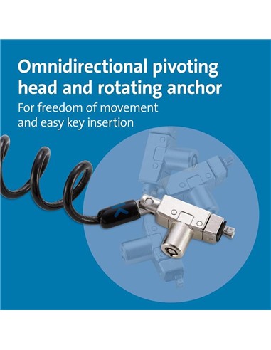 CABLE SEGURIDAD KENSINGTON PORTATIL WEDGE CON LLAV