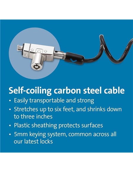 CABLE SEGURIDAD KENSINGTON PORTATIL WEDGE CON LLAV