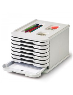 BANDEJA PORTADOCUMENTOS 8 CAJONES GRIS