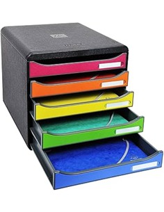 BANDEJA PORTADOCUMENTOS 5 CAJONES MULTICOLOR 2