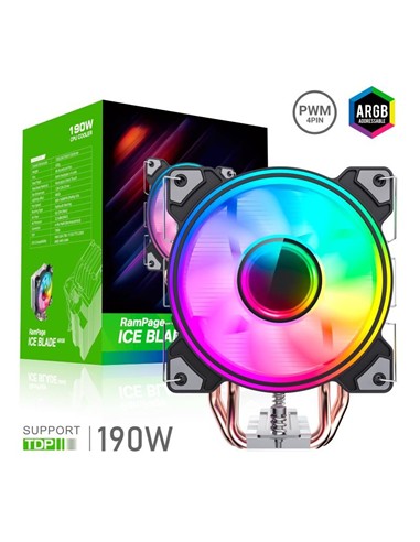 VENTILADOR + DISIPADOR CPU ICEBLADE ARGB 120MM DUA