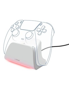 BASE DE CARGA TRUST GXT 255W PARA MANDO PS5 RGB WH 2