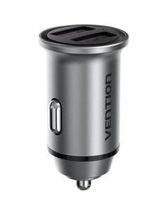 CARGADOR COCHE SMARTPHONE VENTION 30W 2XUSB-A SILV 2