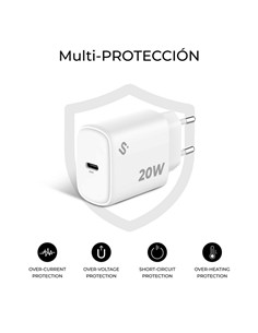 CARGADOR DE PARED SUBBLIM GAN USB-C 20W WHITE 2