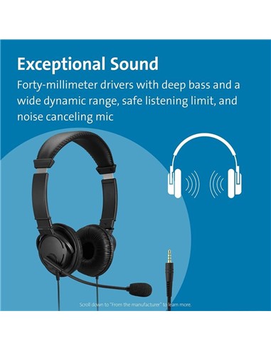 AURICULARES + MICROFONO KENSINGTON K33597WW HI-FI