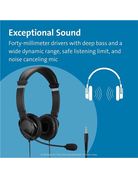 AURICULARES + MICROFONO KENSINGTON K33597WW HI-FI