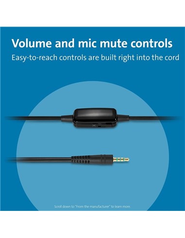 AURICULARES + MICROFONO KENSINGTON K33597WW HI-FI
