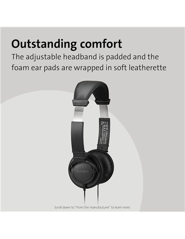 AURICULARES + MICROFONO KENSINGTON K33597WW HI-FI