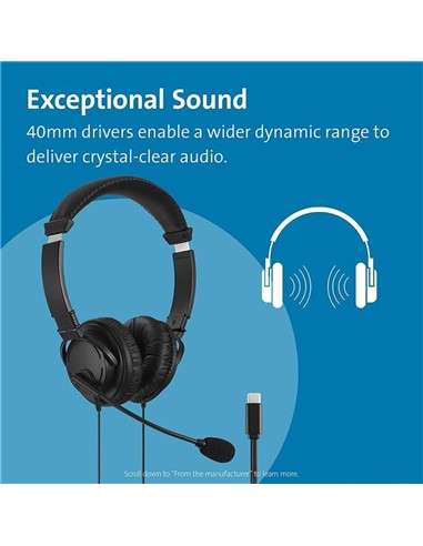 AURICULARES + MICROFONO KENSINGTON K97457WW HI-FI