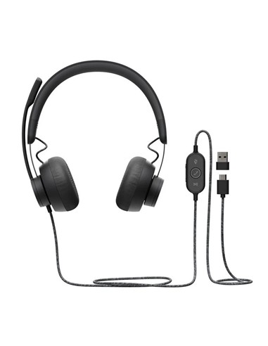 AURICULARES + MICROFONO LOGITECH ZONE WIRED USB-C