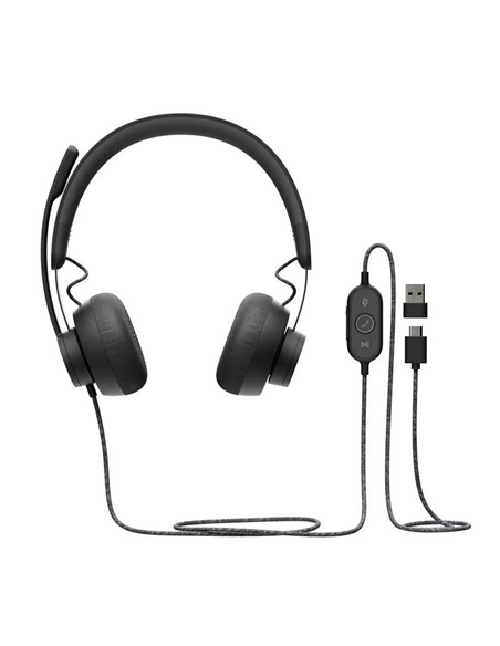 AURICULARES + MICROFONO LOGITECH ZONE WIRED USB-C