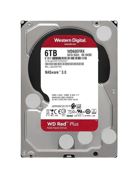 DISCO DURO WESTERN DIGITAL 6TB 3,5 RED PLUS NAS SA