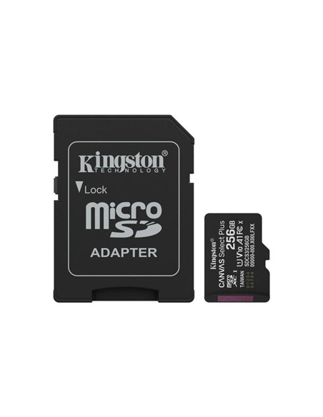 MEMORIA MICRO SD 256GB KINGSTON XC C10 100MB/S + A