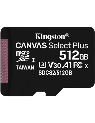 MEMORIA MICRO SD 512GB KINGSTON XC C10 + ADAPTADOR