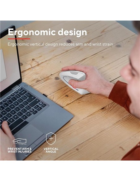 RATON TRUST VERTO WIRELESS ERGONOMIC WHITE