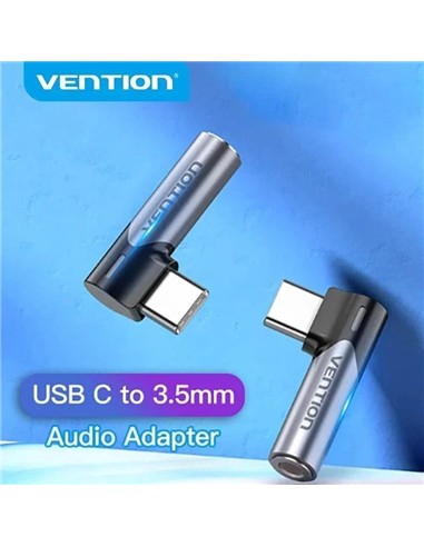ADAPTADOR AUDIO VENTION USB-C/M - JACK 3.5MM/H ALU