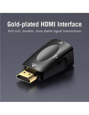 ADAPTADOR CONVERSOR VENTION HDMI/M A VGA/H AUDIO J