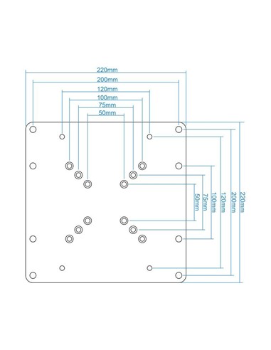 ADAPTADOR MONITOR VESA TOOQ 50x50 - 200x200 HASTA