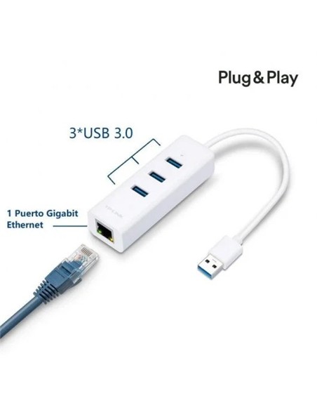 ADAPTADOR TP-LINK USB 3.0 A LAN RJ-45 GIGABIT + HU