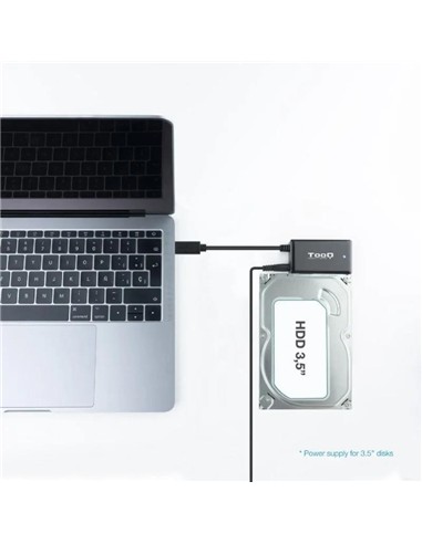 ADAPTADOR USB 3.0 USB-C TOOQ DISCO DURO SATA 2.5/3