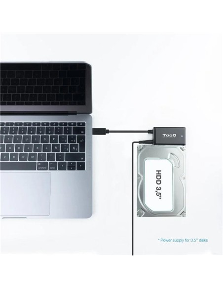 ADAPTADOR USB 3.0 USB-C TOOQ DISCO DURO SATA 2.5/3