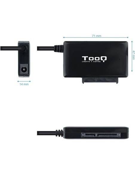 ADAPTADOR USB 3.0 USB-C TOOQ DISCO DURO SATA 2.5/3