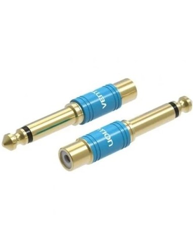 ADAPTADOR VENTION RCA HEMBRA - JACK 6.5 MACHO BLAC