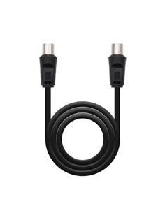 CABLE ANTENA TV 75 OHM M-H 1.8 M NANOCABLE BLACK