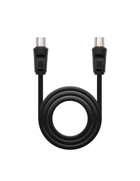 CABLE ANTENA TV 75 OHM M-H 1.8 M NANOCABLE BLACK