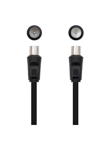CABLE ANTENA TV 75 OHM M-H 1.8 M NANOCABLE BLACK