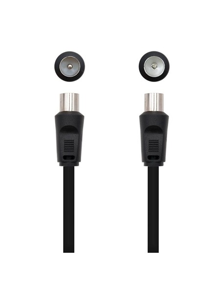 CABLE ANTENA TV 75 OHM M-H 1.8 M NANOCABLE BLACK
