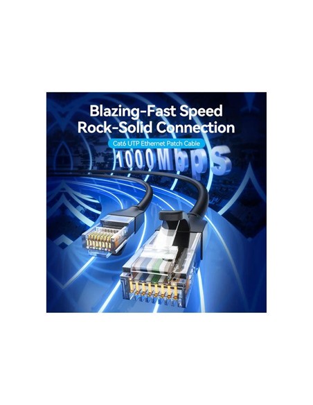 CABLE DE RED CAT.6 UTP 25M VENTION BLACK