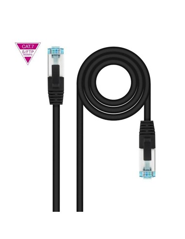 CABLE DE RED CAT.7 S/FTP 0.5M NANOCABLE BLACK