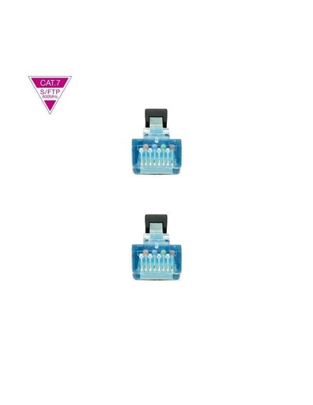 CABLE DE RED CAT.7 S/FTP 0.5M NANOCABLE BLACK