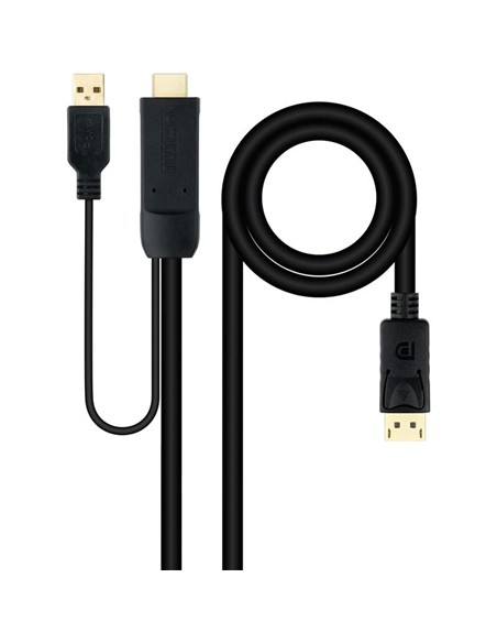 CABLE CONVERSOR NANOCABLE HDMI A DISPLAYPORT 1.8M