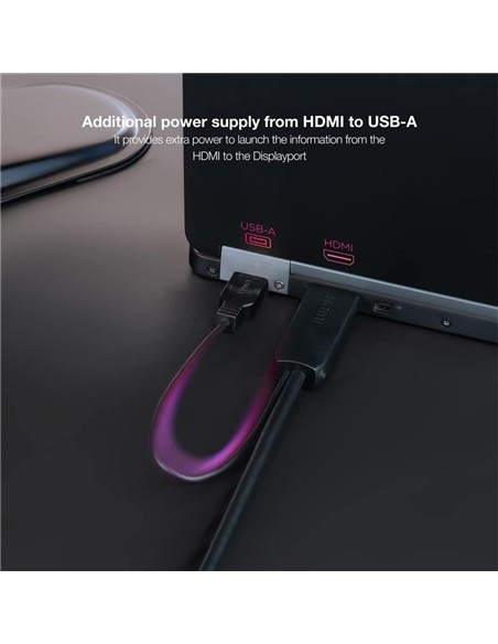 CABLE CONVERSOR NANOCABLE HDMI A DISPLAYPORT 1.8M