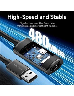 CABLE ALARGADOR USB-A VENTION AMPLIFICADO 2.0 TIPO 2