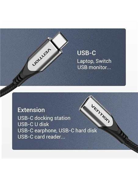 CABLE ALARGADOR USB-C 3.1 VENTION TIPO USB-C/M - U