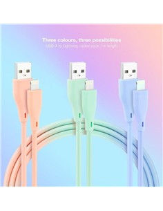 CABLE LIGHTNING A USB 2.0 NANOCABLE A/M 1M 3UD BLU 2