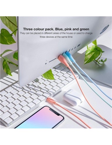 CABLE LIGHTNING A USB 2.0 NANOCABLE A/M 1M 3UD BLU