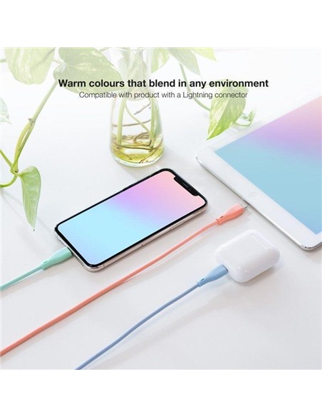 CABLE LIGHTNING A USB 2.0 NANOCABLE A/M 1M 3UD BLU