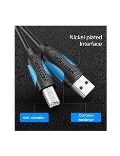 CABLE USB 2.0 VENTION USB-A/M - USB-B/M 1M 480MBPS 2