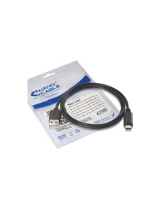 CABLE USB 3A TIPO USB-CM-AM NEGRO 0.5M NANOCABLE 2