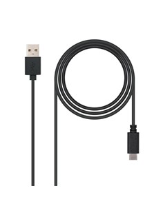CABLE USB 3A TIPO USB-CM-AM NEGRO 1M NANOCABLE