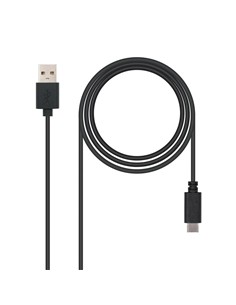 CABLE USB 3A TIPO USB-CM-AM NEGRO 2M NANOCABLE