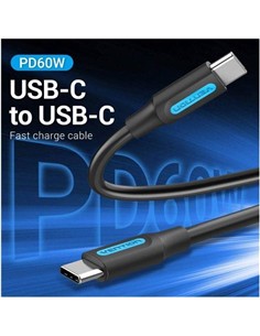 CABLE USB-C VENTION TIPO USB-C/M - USB-C/M 3A PD60 2