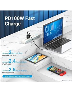 CABLE USB-C VENTION TIPO USB-C/M - USB-C/M ACODADO 2