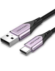 CABLE VENTION USB-A 2.0 - USB-C 3A 60W TRENZADO 1M