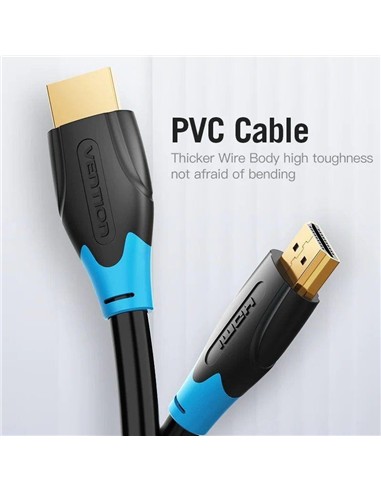 CABLE HDMI 2.0 4K HDMI/M - HDMI/M 2M VENTION BLACK